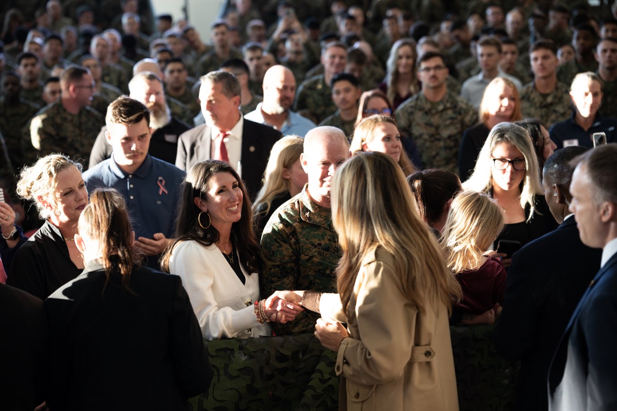 First Lady Melania Trump and Second Lady Usha Vance spend time with military members and their families to show appreciation for those who serve this holiday season at Camp Lejeune, NC and MCAS New, River, NC, Wednesday, November 19, 2025.  (Official White House Photo by Andrea Hanks)