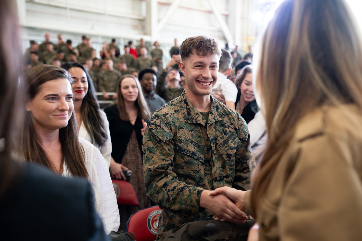 First Lady Melania Trump and Second Lady Usha Vance spend time with military members and their families to show appreciation for those who serve this holiday season at Camp Lejeune, NC and MCAS New, River, NC, Wednesday, November 19, 2025.  (Official White House Photo by Andrea Hanks)