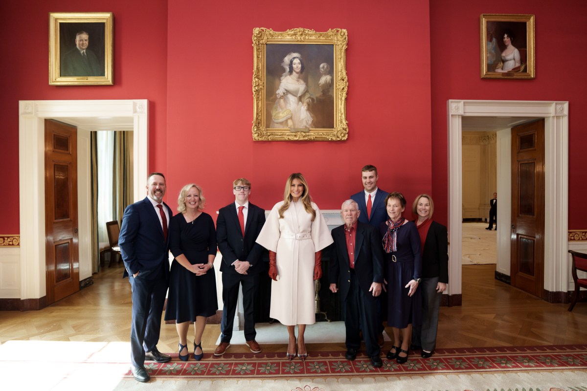 First Lady Melania Trump receives the official 2025 White House Christmas tree on Monday, November 24, 2025 a at The White House. (Official White House Photo by Andrea Hanks)