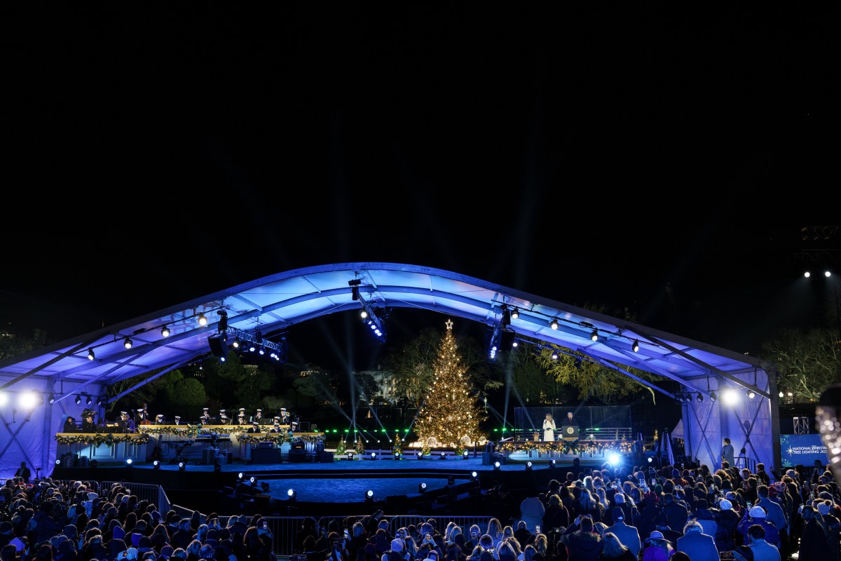 President Donald Trump and First Lady Melania Trump attend the National Christmas Tree Lighting on the Ellipse in Washington, D.C. on Thursday, December 4, 2025. (Official White House Photo by Andrea Hanks)