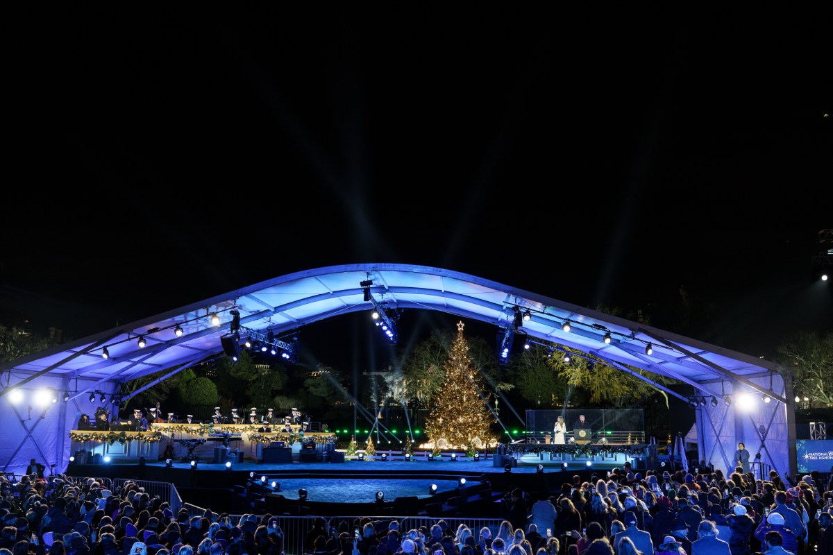 President Donald Trump and First Lady Melania Trump attend the National Christmas Tree Lighting on the Ellipse in Washington, D.C. on Thursday, December 4, 2025. (Official White House Photo by Andrea Hanks)