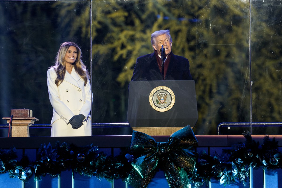 President Donald Trump and First Lady Melania Trump attend the National Christmas Tree Lighting on the Ellipse in Washington, D.C. on Thursday, December 4, 2025. (Official White House Photo by Andrea Hanks)