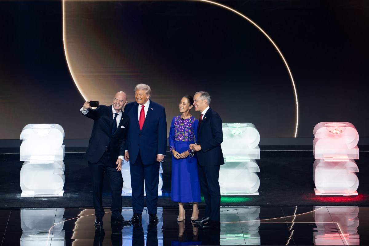 President Donald Trump participates in the FIFA World Cup drawing, Friday, December 5, 2025, at the John F. Kennedy Center for the Performing Arts in Washington, D.C. (Official White House Photo by Andrea Hanks)