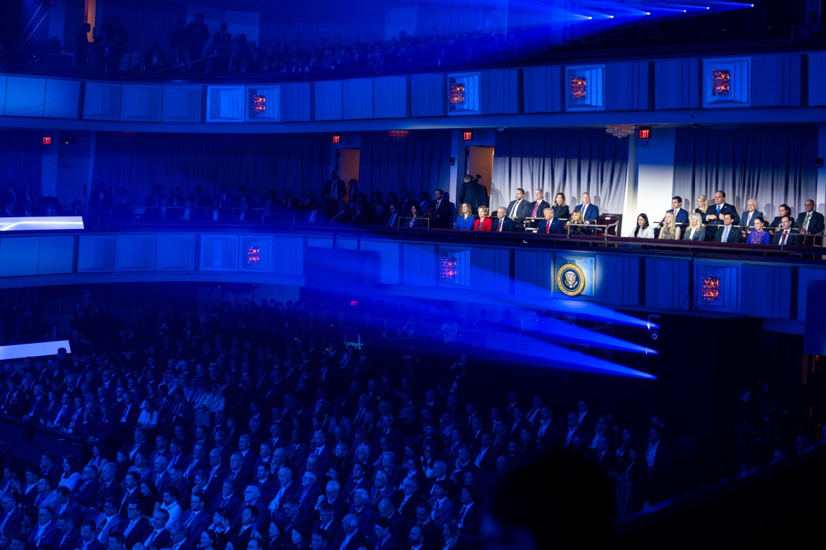 President Donald Trump and First Lady Melania Trump attend the FIFA World Cup drawing, Friday, December 5, 2025, at the John F. Kennedy Center for the Performing Arts in Washington, D.C. (Official White House Photo by Cody Hendrix)