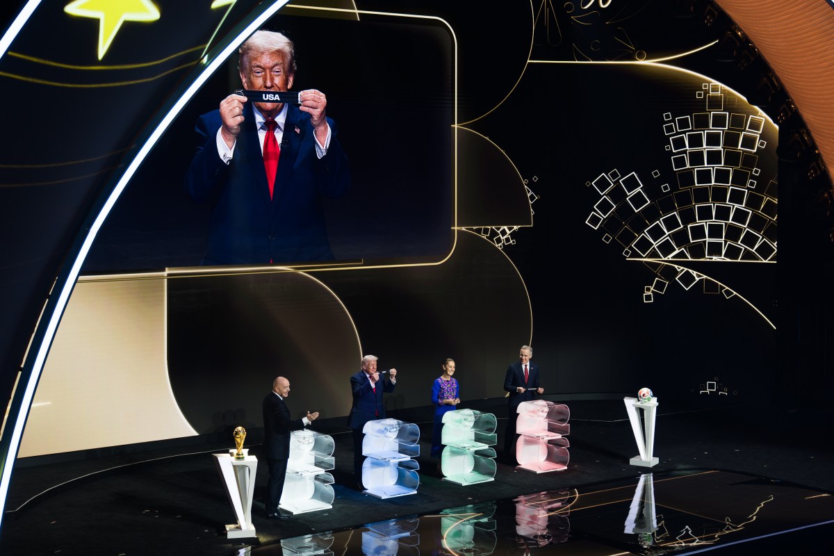 President Donald Trump participates in the FIFA World Cup drawing, Friday, December 5, 2025, at the John F. Kennedy Center for the Performing Arts in Washington, D.C. (Official White House Photo by Cody Hendrix)
