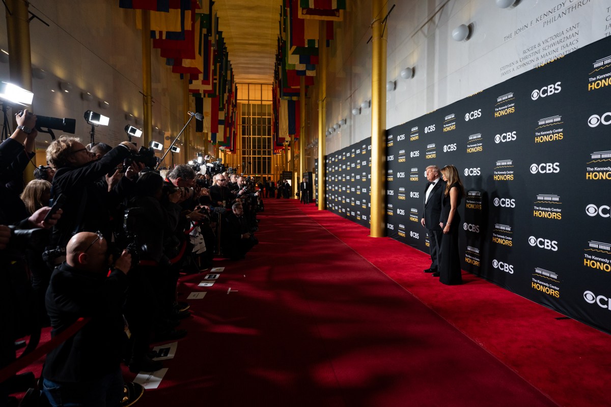 President Donald Trump and First Lady Melania Trump arrive to the Kennedy Center to attend the Kennedy Center Honors in Washington, D.C., Sunday, December 7, 2025. (Official White House Photo by Andrea Hanks)
