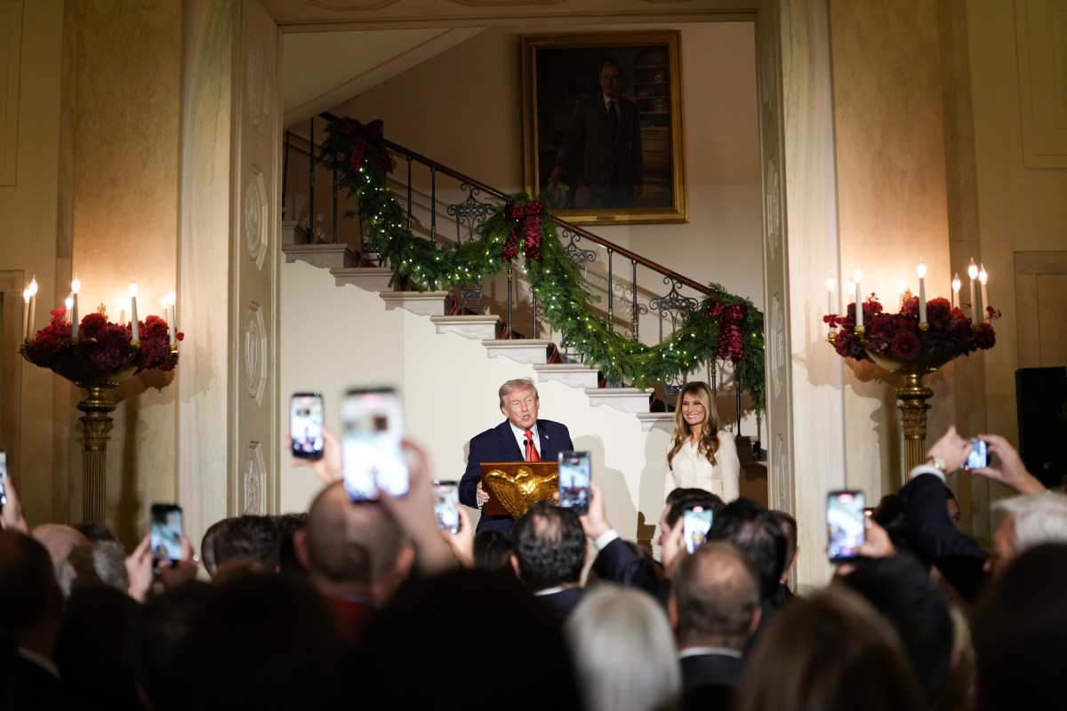 President Donald Trump and First Lady Melania Trump host a holiday reception, Friday, December 12, 2025, at the White House.(Official White House Photo by Andrea Hanks)