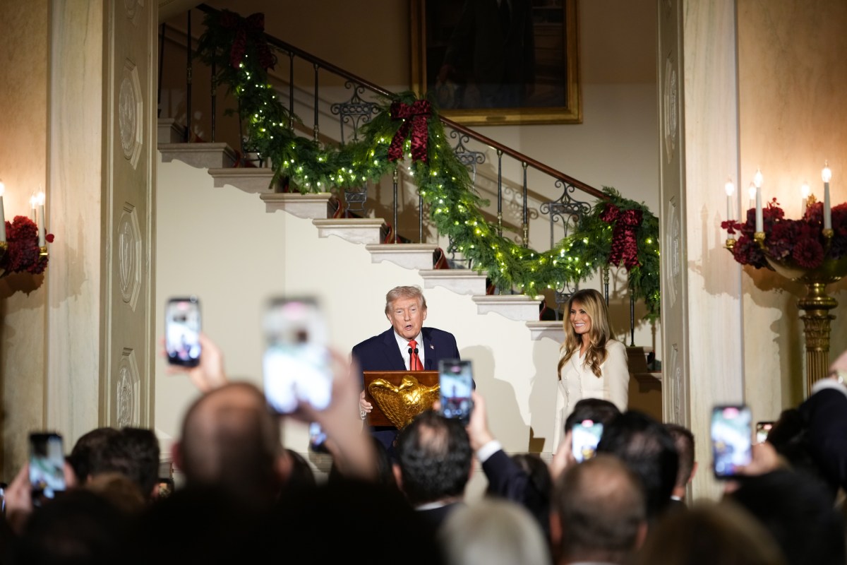President Donald Trump and First Lady Melania Trump host a holiday reception, Friday, December 12, 2025, at the White House.(Official White House Photo by Andrea Hanks)