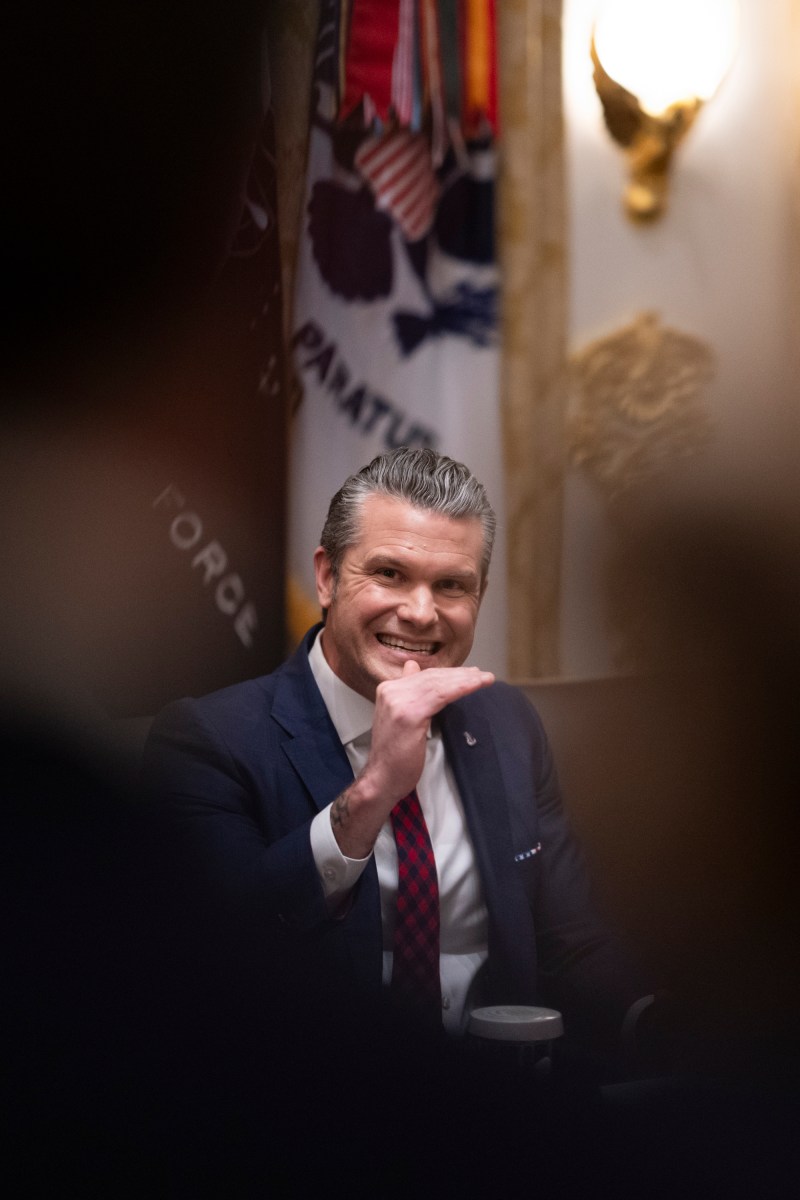 Secretary of War Pete Hegseth speaks as President Donald Trump holds a cabinet meeting, Tuesday, December 2, 2025, in the Cabinet Room of the White House. (Official White House Photo by Molly Riley)