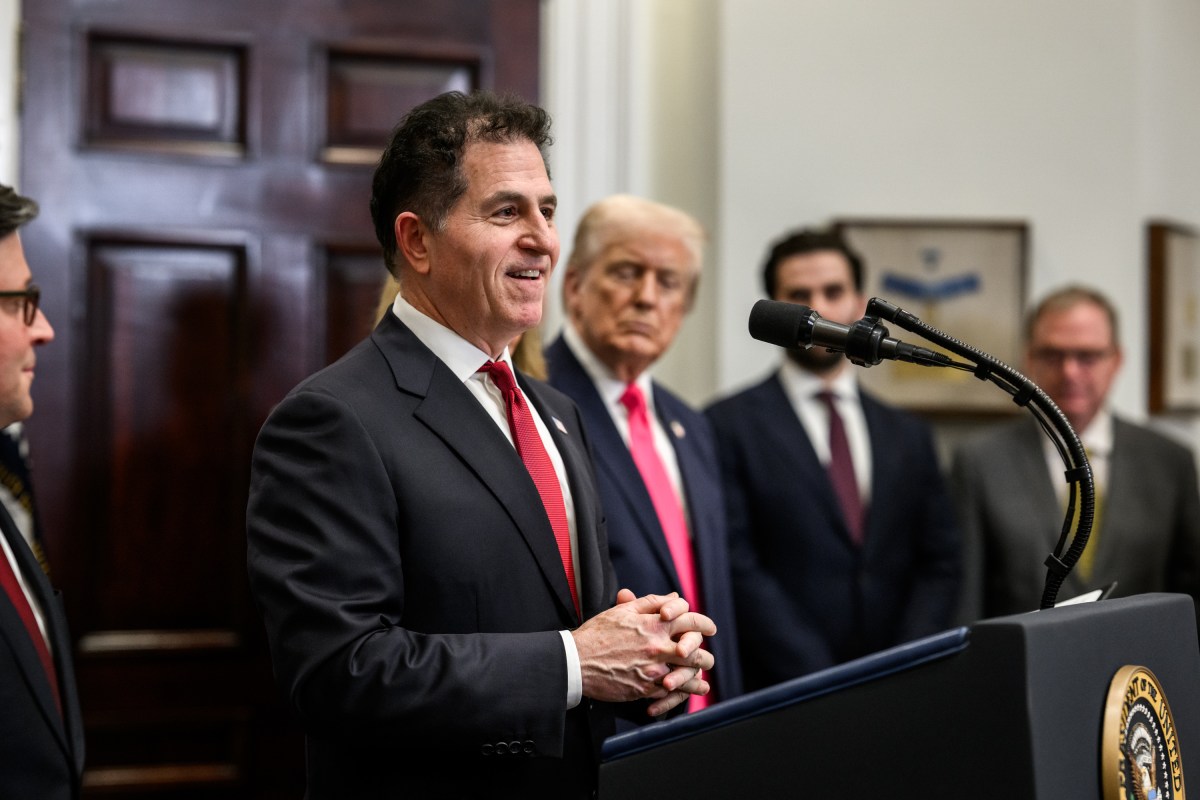 President Donald Trump, Dell Technologies CEO Michael Dell, Speaker of the House Mike Johnson, Sen. Ted Cruz (R-TX) and others deliver remarks during an announcement on “Trump Accounts”, Tuesday, December 2, 2025, in the Roosevelt Room of the White House. (Official White House Photo by Molly Riley)