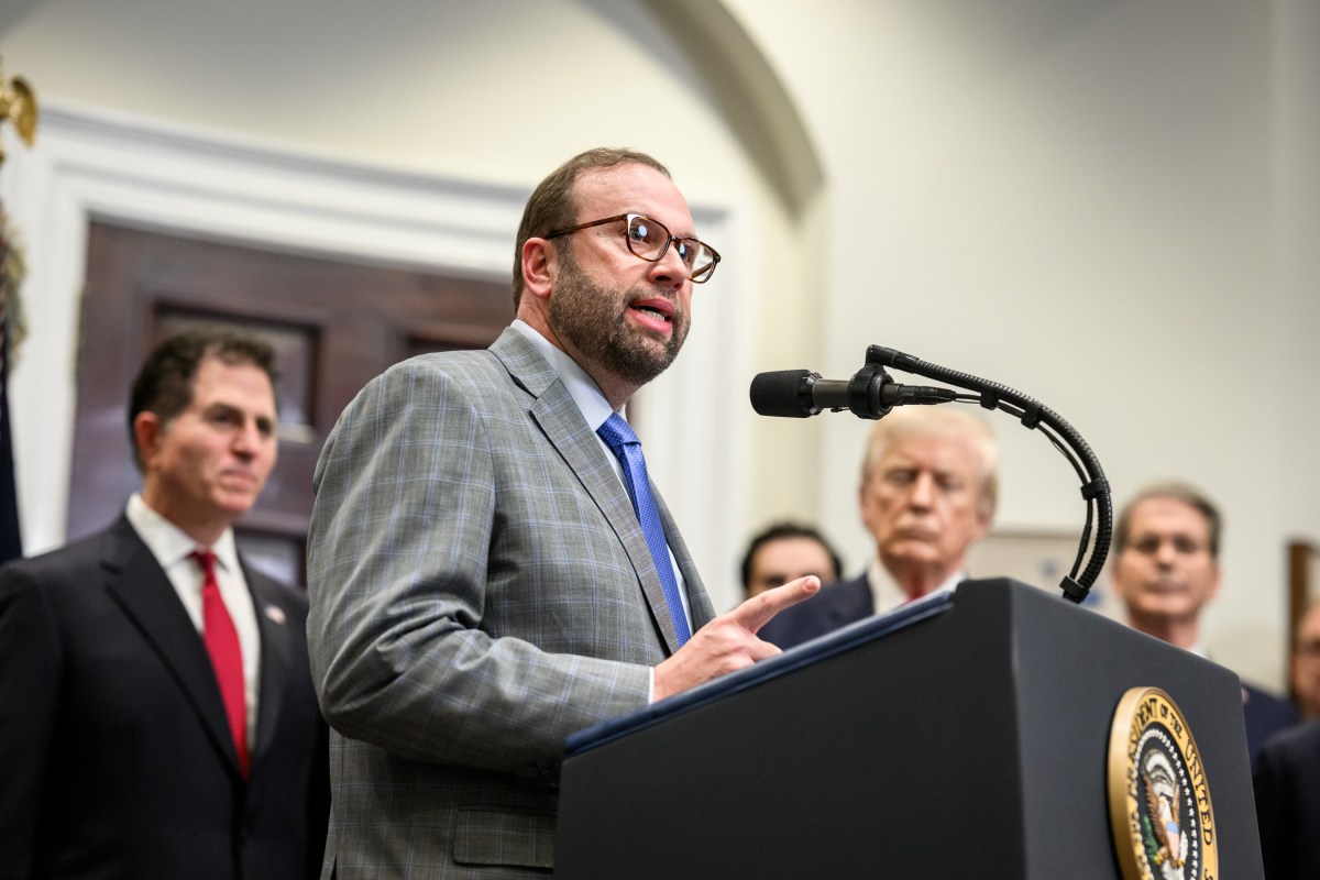 President Donald Trump, Dell Technologies CEO Michael Dell, Speaker of the House Mike Johnson, Sen. Ted Cruz (R-TX) and others deliver remarks during an announcement on “Trump Accounts”, Tuesday, December 2, 2025, in the Roosevelt Room of the White House. (Official White House Photo by Molly Riley)