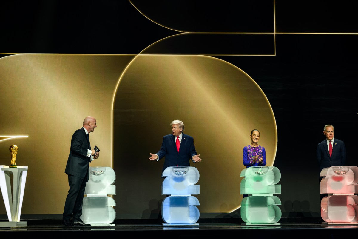 President Donald Trump participates in the FIFA World Cup drawing, Friday, December 5, 2025, at the John F. Kennedy Center for the Performing Arts in Washington, D.C. (Official White House Photo by Daniel Torok)