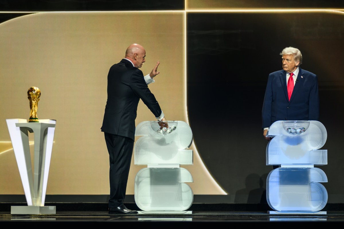 President Donald Trump participates in the FIFA World Cup drawing, Friday, December 5, 2025, at the John F. Kennedy Center for the Performing Arts in Washington, D.C. (Official White House Photo by Daniel Torok)