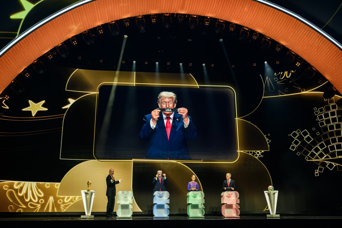 President Donald Trump participates in the FIFA World Cup drawing, Friday, December 5, 2025, at the John F. Kennedy Center for the Performing Arts in Washington, D.C. (Official White House Photo by Daniel Torok)