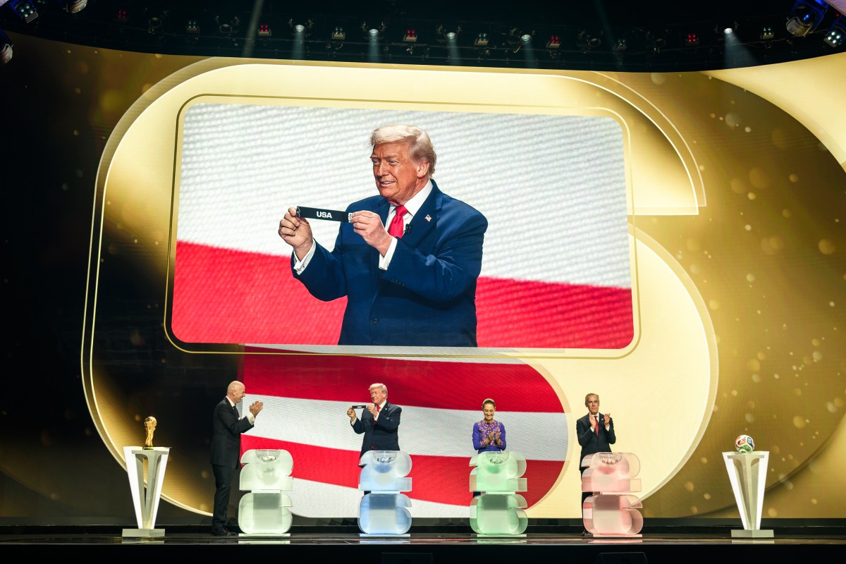 President Donald Trump participates in the FIFA World Cup drawing, Friday, December 5, 2025, at the John F. Kennedy Center for the Performing Arts in Washington, D.C. (Official White House Photo by Daniel Torok)