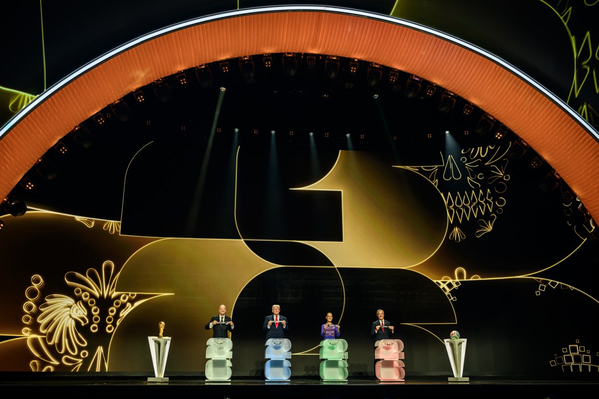 President Donald Trump participates in the FIFA World Cup drawing, Friday, December 5, 2025, at the John F. Kennedy Center for the Performing Arts in Washington, D.C. (Official White House Photo by Daniel Torok)