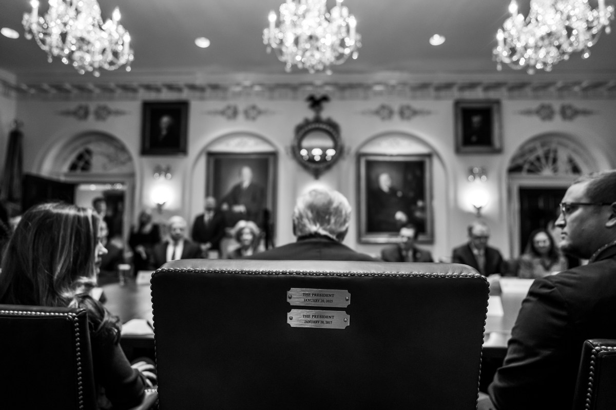 President Donald Trump participates in a roundtable discussion alongside Secretary of the Treasury Scott Bessent, Secretary of Agriculture Brooke Rollins, NEC Chair Kevin Hassett, after announcing a $12 billion aid plan for farmers in the Cabinet Room of the White House, Monday, December 8, 2025. (Official White House Photo by Abe McNatt)
