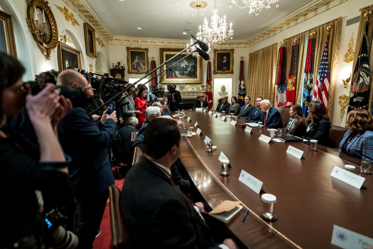 President Donald Trump participates in a roundtable discussion alongside Secretary of the Treasury Scott Bessent, Secretary of Agriculture Brooke Rollins, NEC Chair Kevin Hassett, after announcing a $12 billion aid plan for farmers in the Cabinet Room of the White House, Monday, December 8, 2025. (Official White House Photo by Abe McNatt)