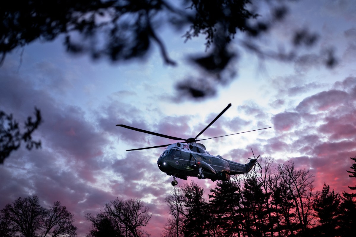 Marine One lifts off from the Naval Observatory Landing Zone en route to Joint Base Andrews, Maryland, Tuesday, December 9, 2025. (Official White House Photo by Joyce N. Boghosian)