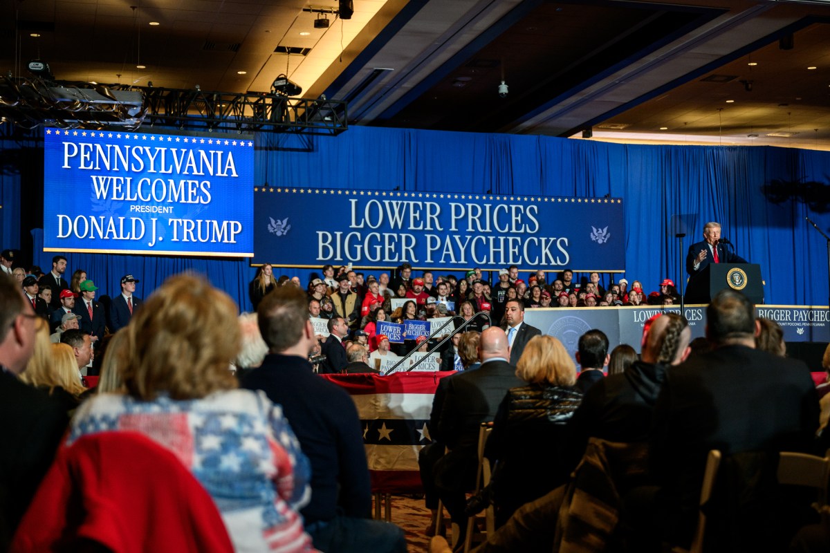 President Donald Trump delivers remarks on the economy at Mount Airy Casino Resort in Mount Pocono, Pennsylvania, Tuesday, December 9, 2025. (Official White House Photo by Molly Riley)