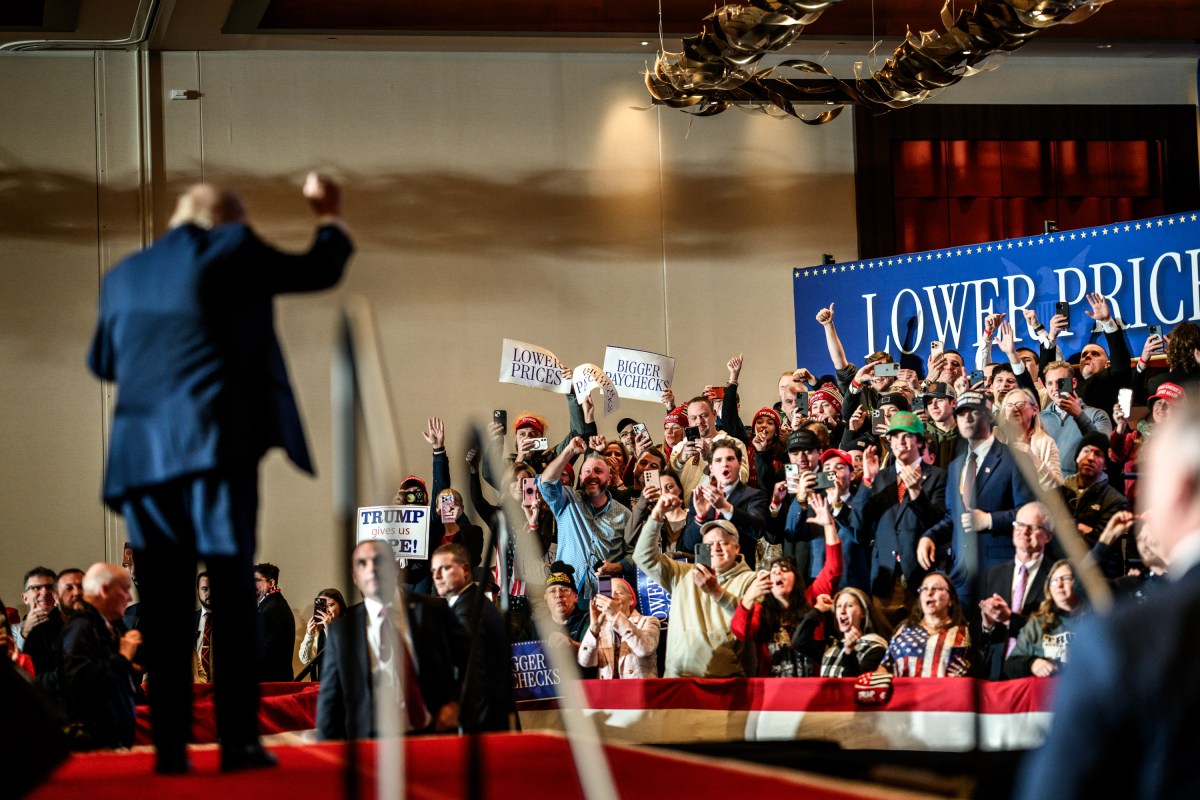 President Donald Trump gestures to the crowd after delivering remarks on the economy at Mount Airy Casino Resort in Mount Pocono, Pennsylvania, Tuesday, December 9, 2025. (Official White House Photo by Molly Riley)
