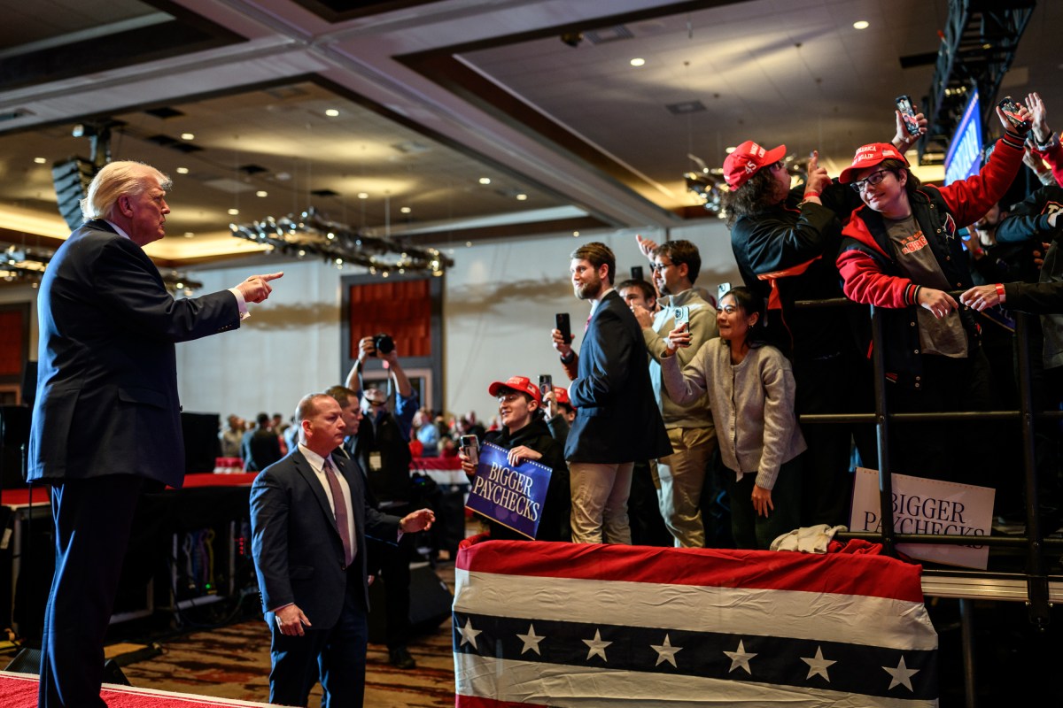 President Donald Trump gestures to the crowd after delivering remarks on the economy at Mount Airy Casino Resort in Mount Pocono, Pennsylvania, Tuesday, December 9, 2025. (Official White House Photo by Molly Riley)