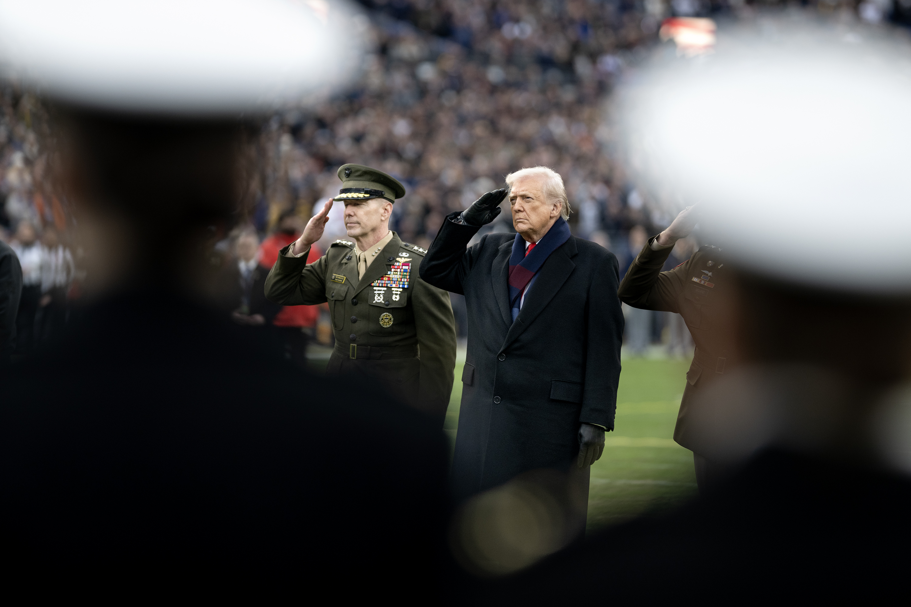 President Donald Trump attends Army Navy football game at M&T Bank Stadium. December 13, 2025. (Official White House Photo by Daniel Torok)