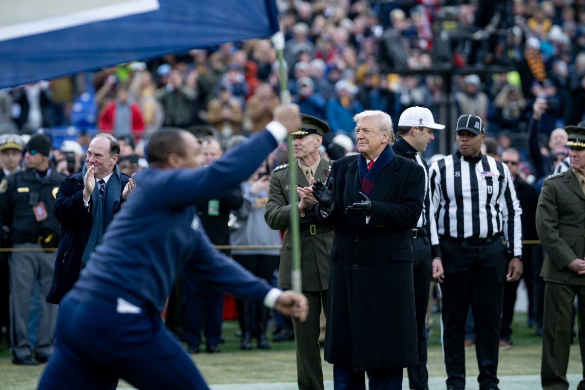 President Donald Trump attends Army Navy football game at M&T Bank Stadium. December 13, 2025. (Official White House Photo by Daniel Torok)