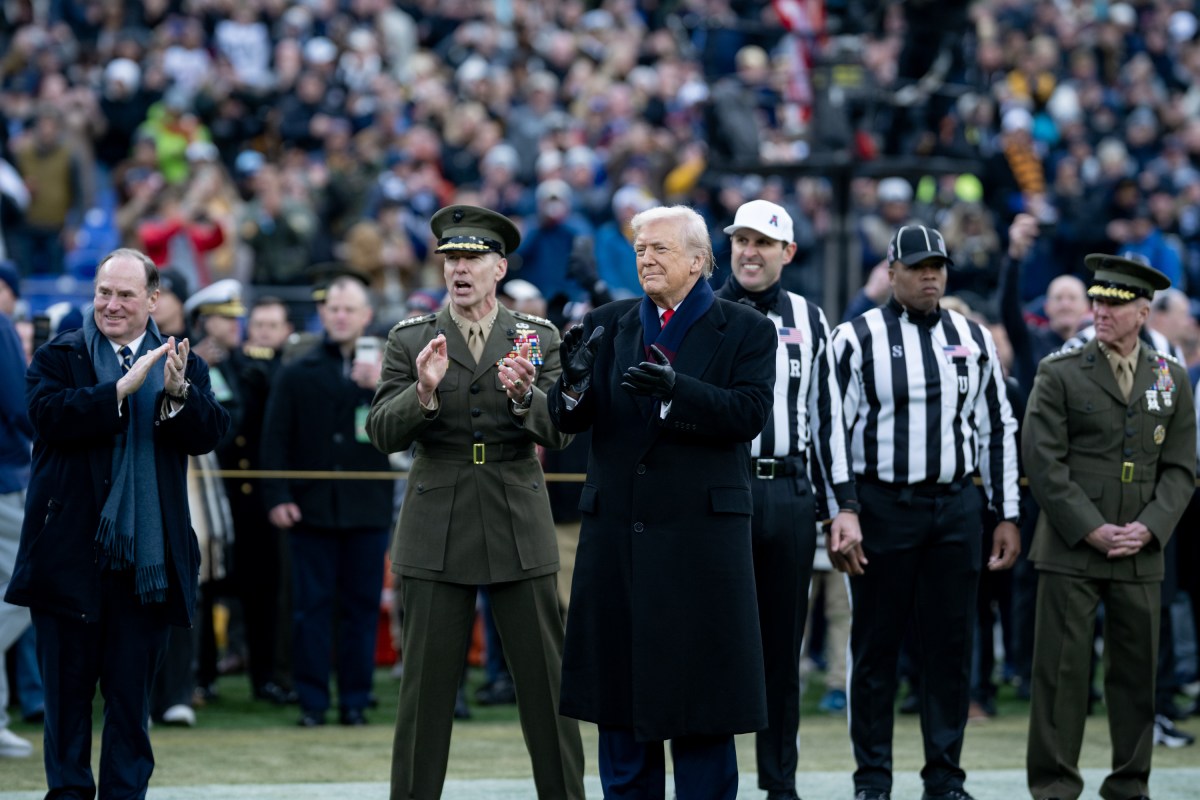 President Donald Trump attends Army Navy football game at M&T Bank Stadium. December 13, 2025. (Official White House Photo by Daniel Torok)