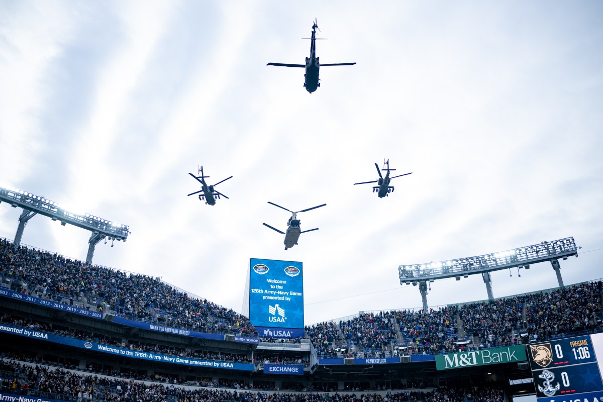 President Donald Trump attends Army Navy football game at M&T Bank Stadium. December 13, 2025. (Official White House Photo by Daniel Torok)