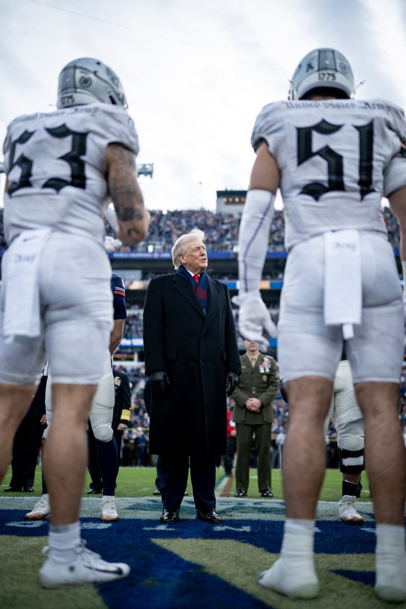 President Donald Trump attends Army Navy football game at M&T Bank Stadium. December 13, 2025. (Official White House Photo by Daniel Torok)