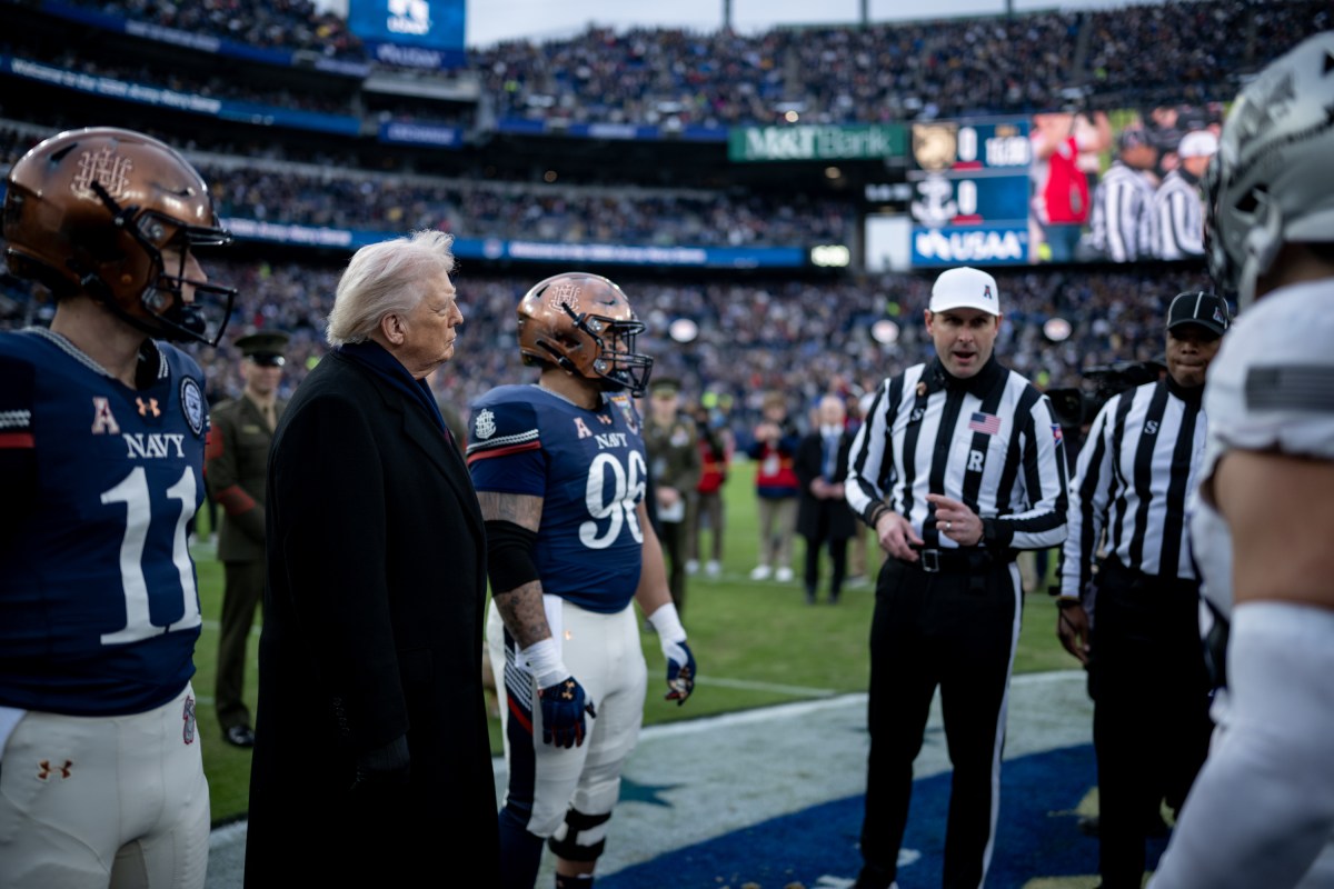 President Donald Trump attends Army Navy football game at M&T Bank Stadium. December 13, 2025. (Official White House Photo by Daniel Torok)