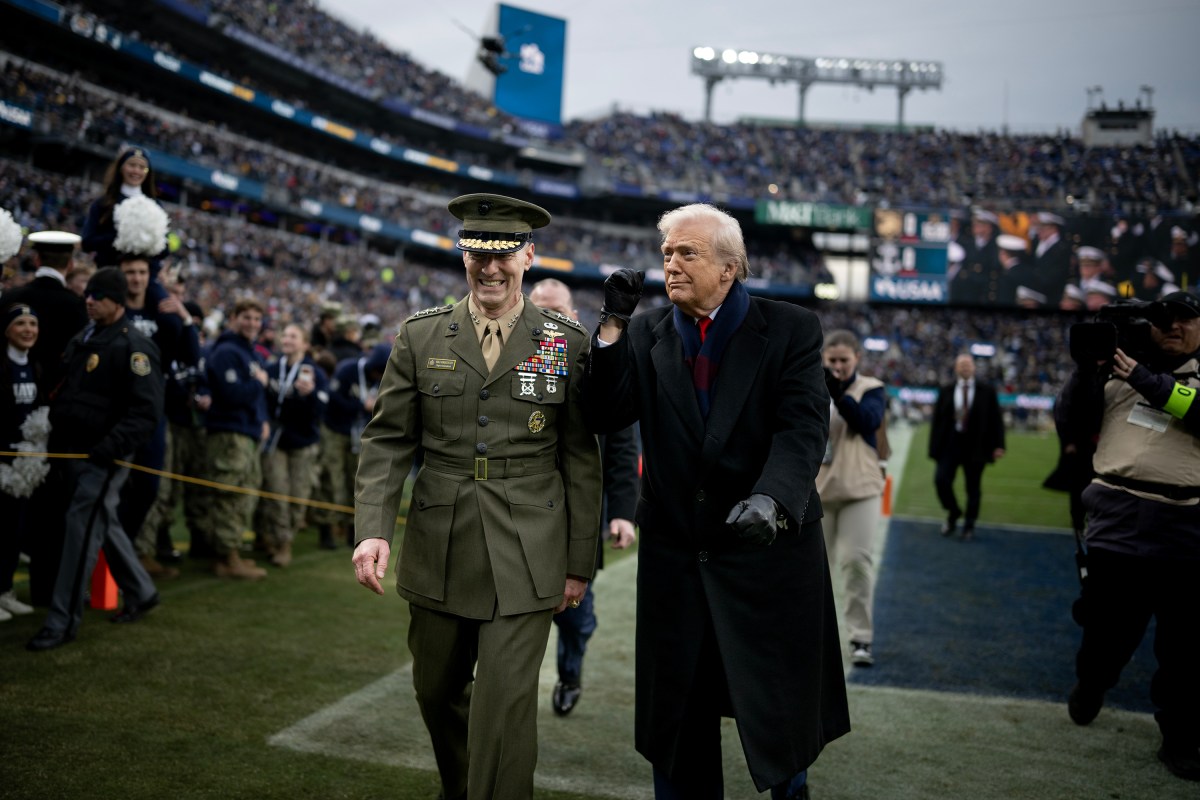 President Donald Trump attends Army Navy football game at M&T Bank Stadium. December 13, 2025. (Official White House Photo by Daniel Torok)