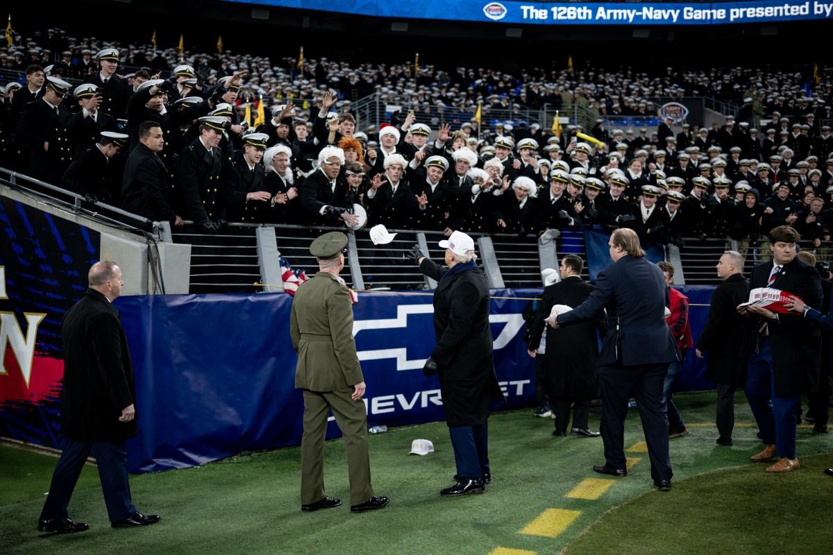 President Donald Trump attends Army Navy football game at M&T Bank Stadium. December 13, 2025. (Official White House Photo by Daniel Torok)
