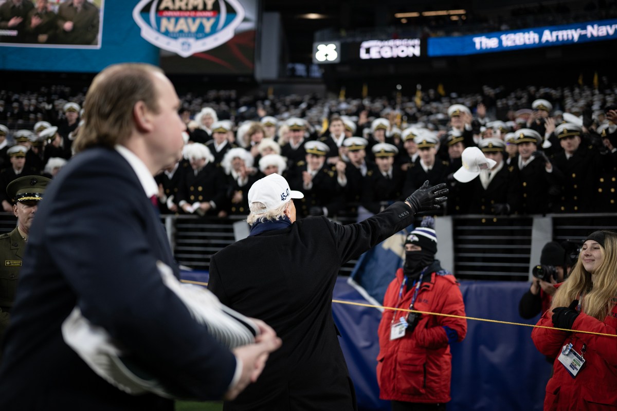 President Donald Trump attends Army Navy football game at M&T Bank Stadium. December 13, 2025. (Official White House Photo by Daniel Torok)