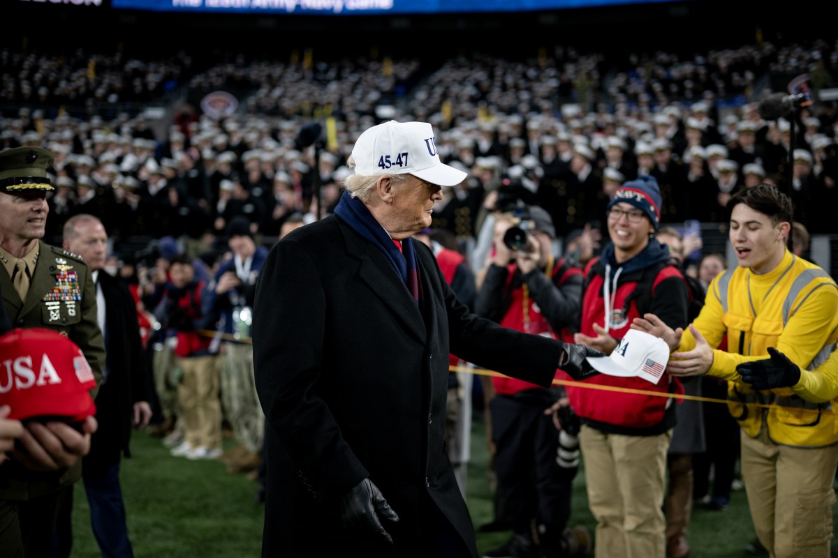 President Donald Trump attends Army Navy football game at M&T Bank Stadium. December 13, 2025. (Official White House Photo by Daniel Torok)
