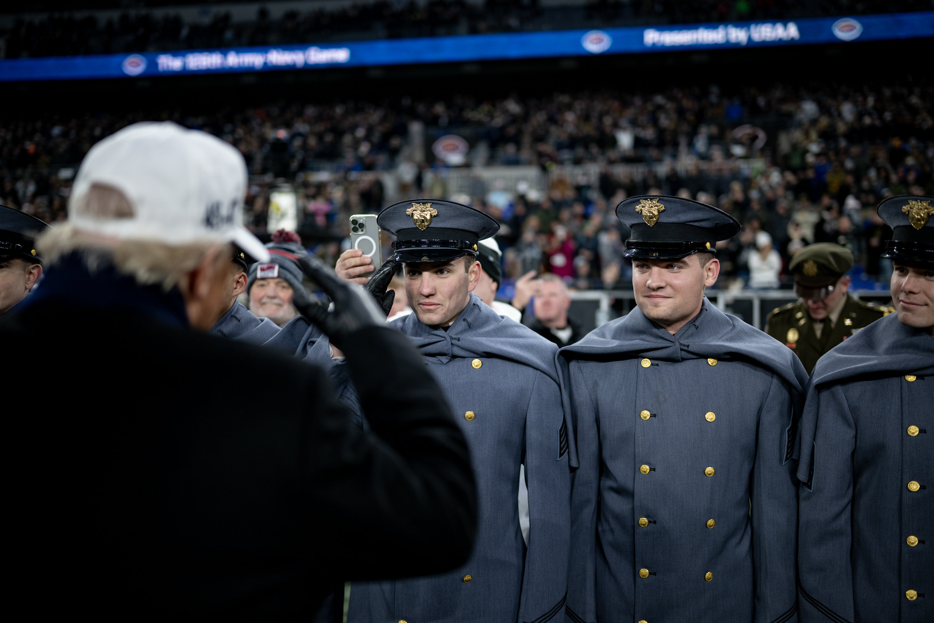President Donald Trump attends Army Navy football game at M&T Bank Stadium. December 13, 2025. (Official White House Photo by Daniel Torok)