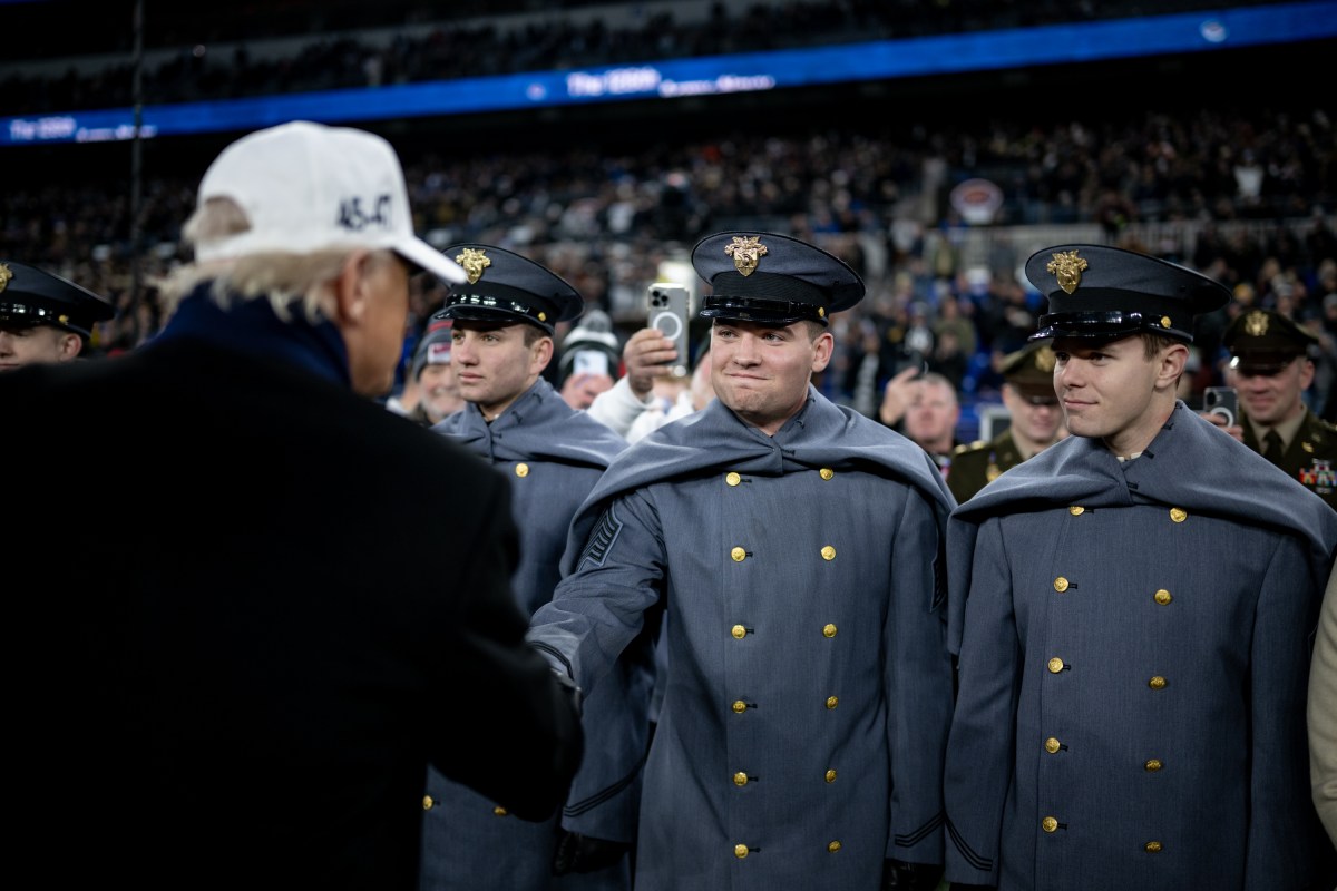 President Donald Trump attends Army Navy football game at M&T Bank Stadium. December 13, 2025. (Official White House Photo by Daniel Torok)