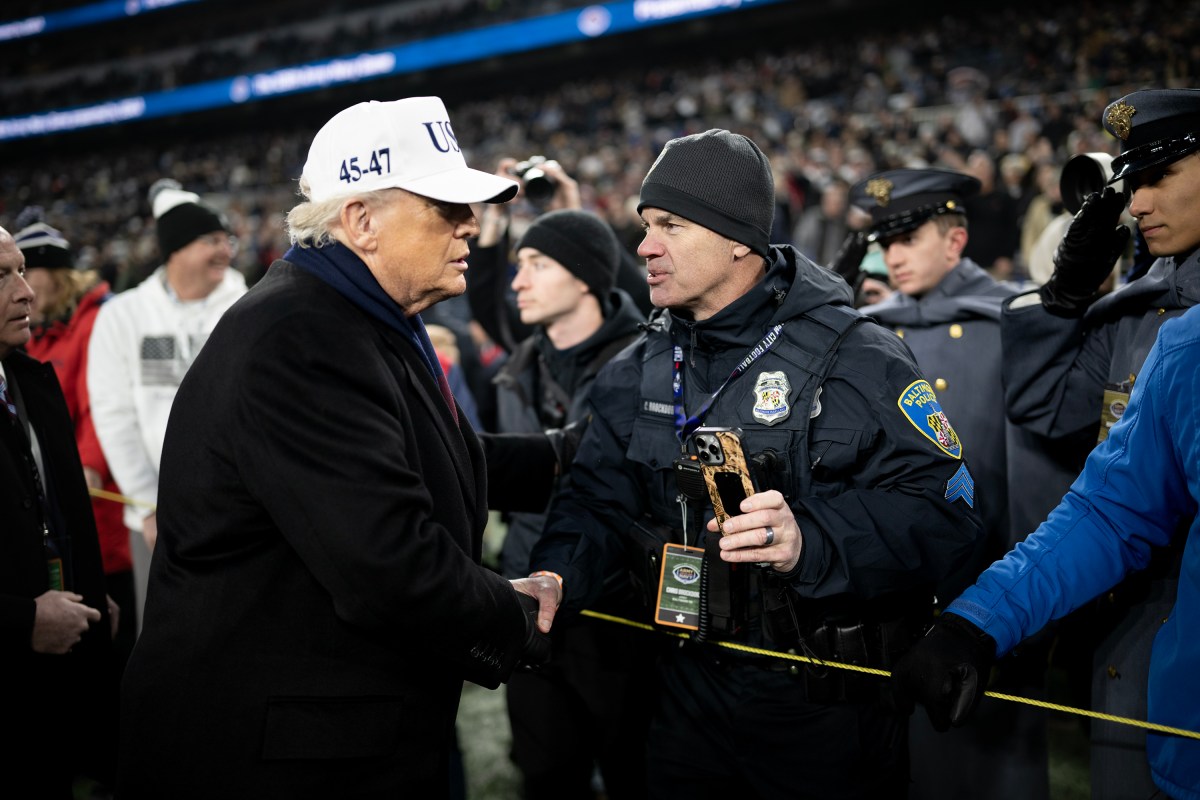 President Donald Trump attends Army Navy football game at M&T Bank Stadium. December 13, 2025. (Official White House Photo by Daniel Torok)