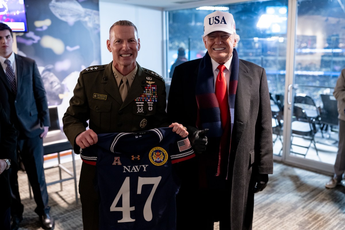 President Donald Trump attends Army Navy football game at M&T Bank Stadium. December 13, 2025. (Official White House Photo by Daniel Torok)