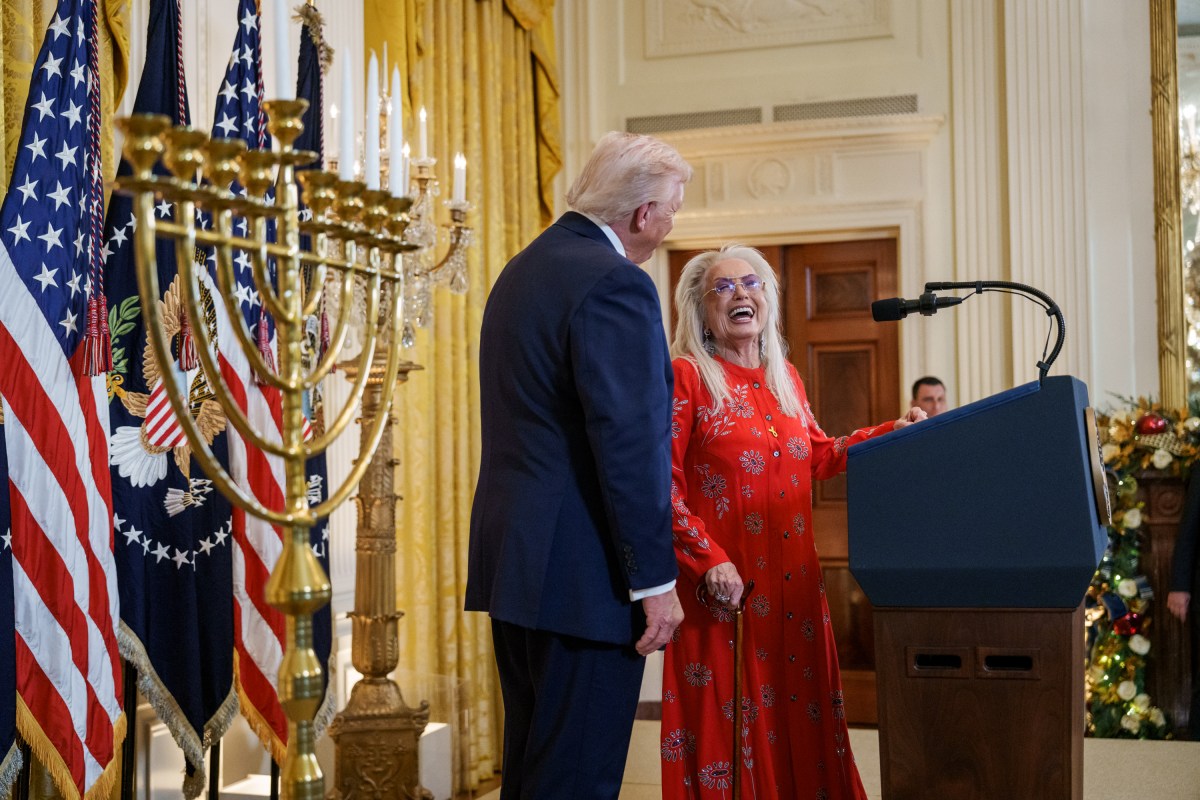 President Donald Trump participates in a Hanukkah Reception in the East Wing of the White House, Tuesday, December 16, 2025. (Official White House Photo by Abe McNatt)