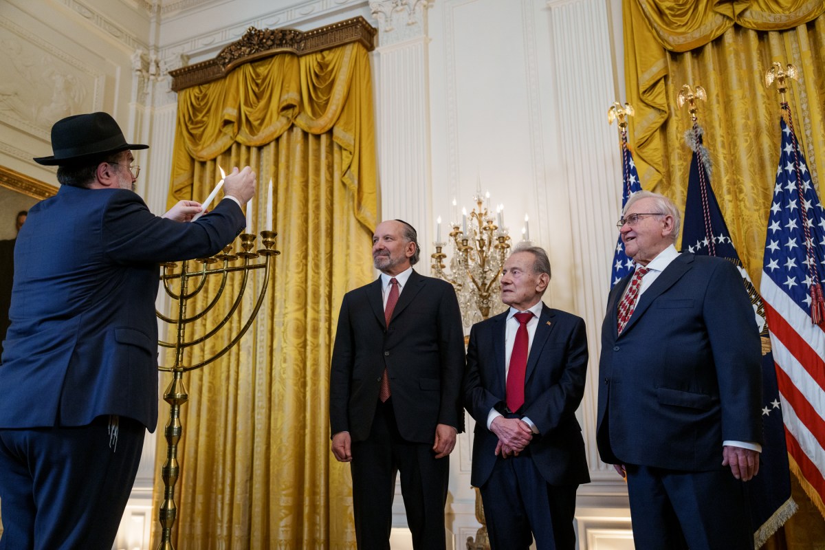 President Donald Trump participates in a Hanukkah Reception in the East Wing of the White House, Tuesday, December 16, 2025. (Official White House Photo by Abe McNatt)