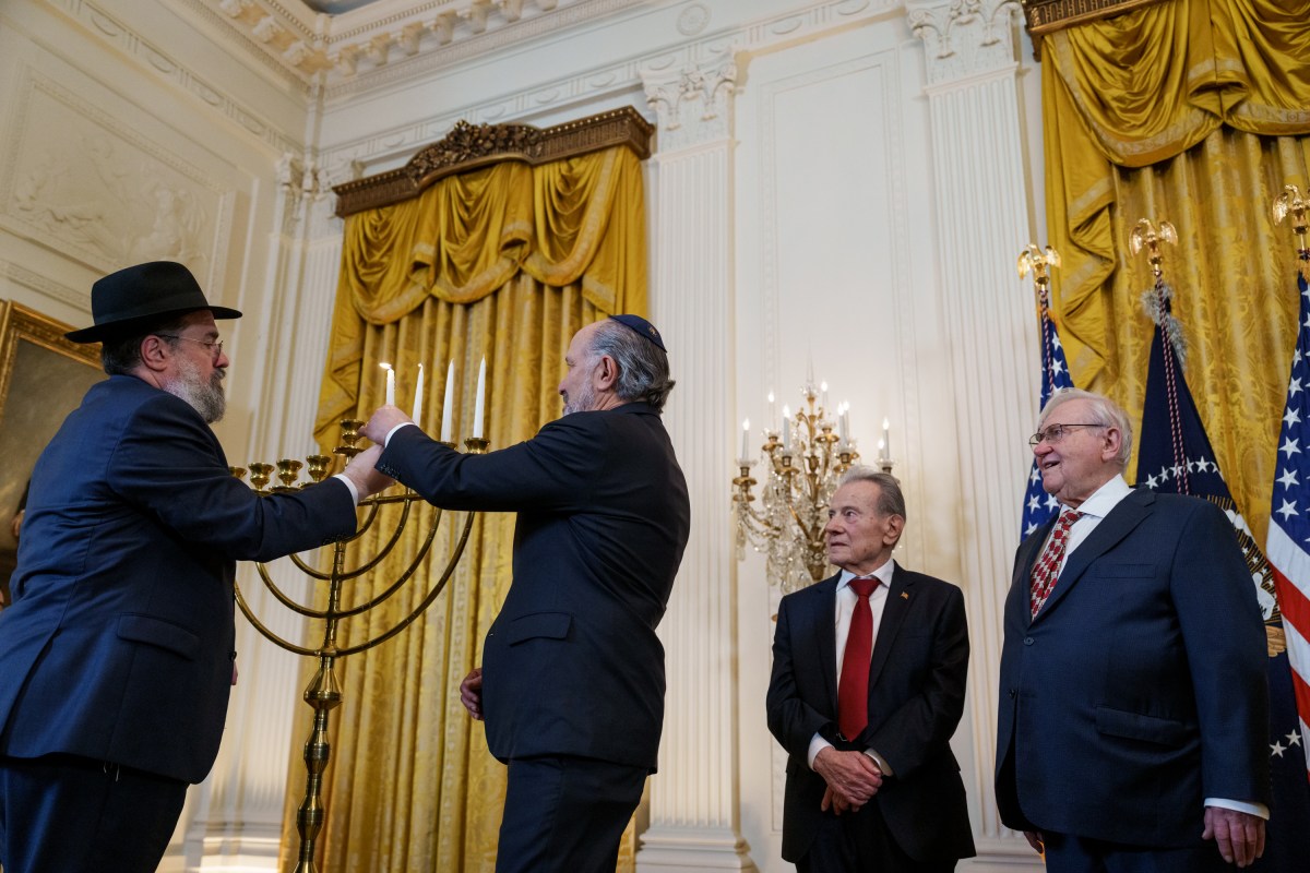 President Donald Trump participates in a Hanukkah Reception in the East Wing of the White House, Tuesday, December 16, 2025. (Official White House Photo by Abe McNatt)
