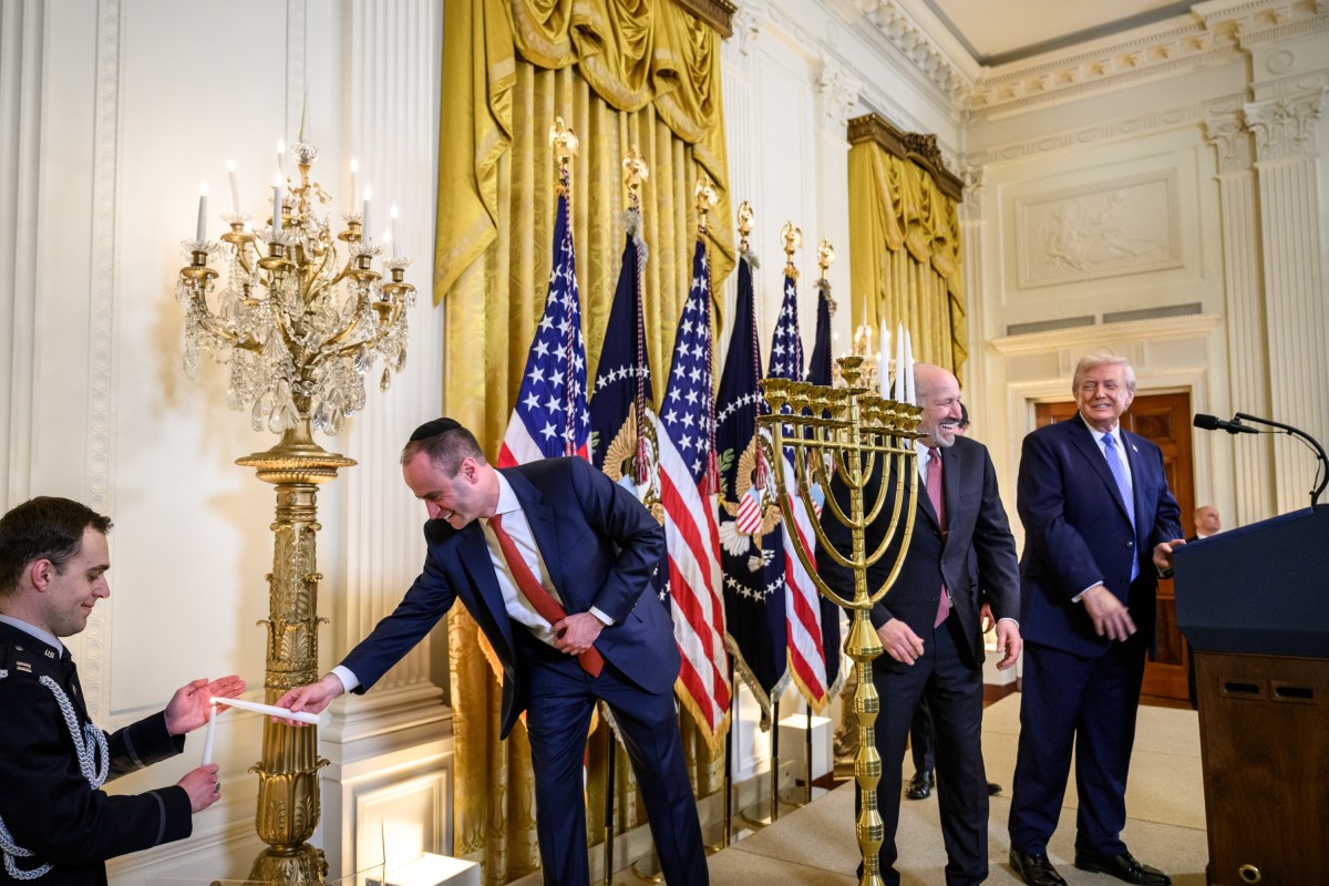 President Donald Trump participates in a Hanukkah Reception in the East Wing of the White House, Tuesday, December 16, 2025. (Official White House Photo by Molly Riley)