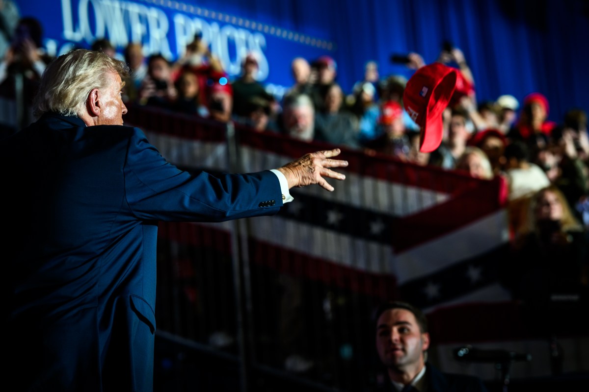 President Donald Trump gestures to the crowd after delivering remarks on the economy at the Rocky Mount Event Center in Rocky Mount, North Carolina on Friday, December 19, 2025. (Official White House Photo by Daniel Torok)