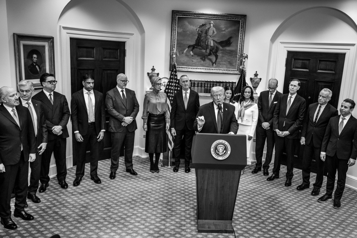 President Donald Trump makes an announcement on prescription drug prices in the Roosevelt Room, Friday, December 19, 2025. (Official White House Photo by Joyce N. Boghosian)