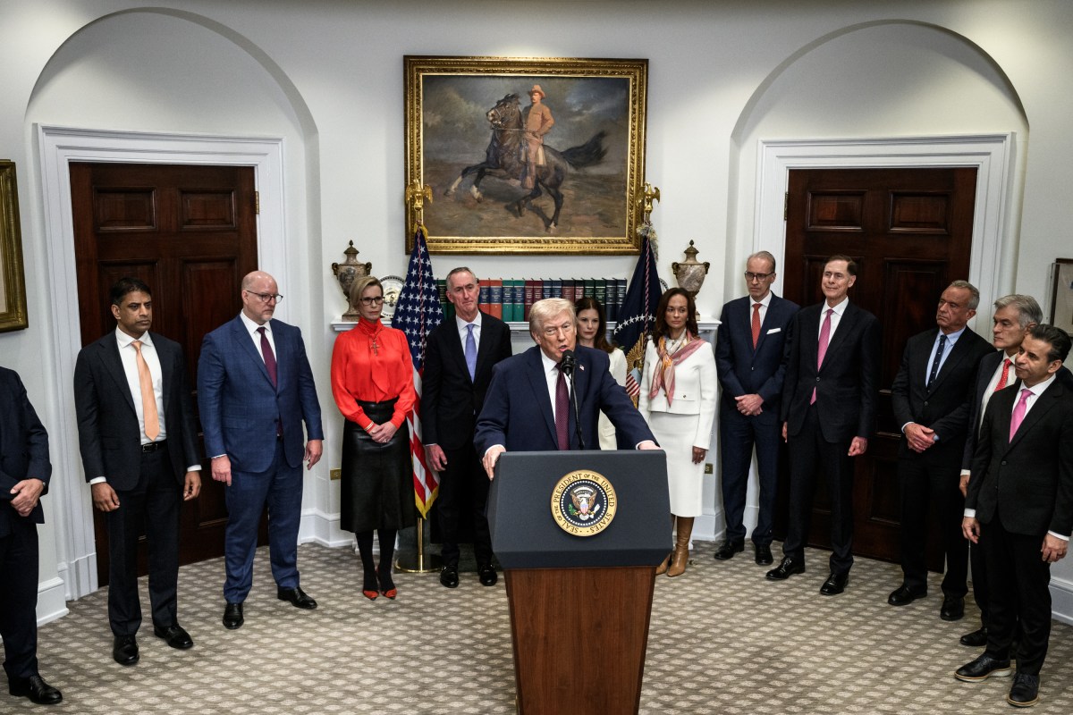 President Donald Trump makes an announcement on prescription drug prices in the Roosevelt Room, Friday, December 19, 2025. (Official White House Photo by Joyce N. Boghosian)