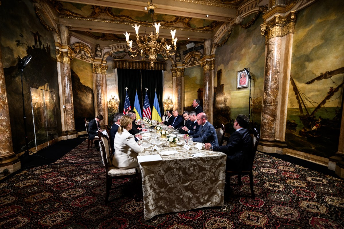 President Donald Trump participates in a conference call with European leaders alongside Ukranian President Volodymyr Zelensky at Mar-a-Lago in Palm Beach, Florida, December 28, 2025. (Official White House Photo by Daniel Torok)