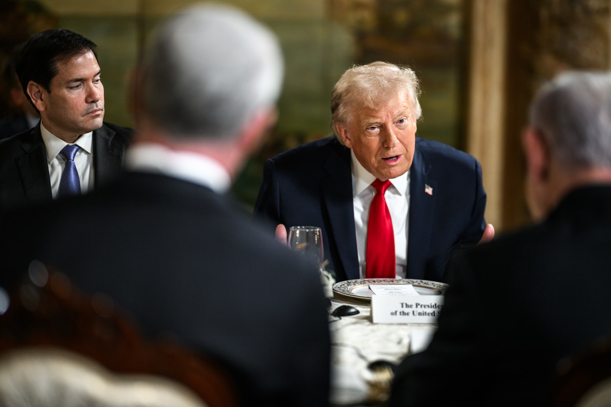 President Donald Trump hosts a bilateral meeting with Israeli Prime Minister Benjamin Netanyahu, Monday, December 29, 2025, at the Mar-a-Lago Club in Palm Beach, Florida. (Official White House Photo by Daniel Torok)