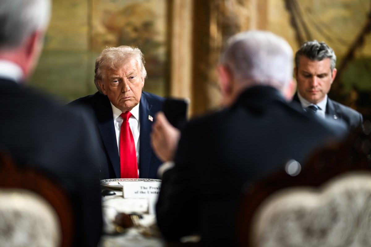 President Donald Trump receives the news he’ll be  awarded the Israel Prize from Israeli Prime Minister Benjamin Netanyahu, Monday, December 29, 2025, at the Mar-a-Lago Club in Palm Beach, Florida. (Official White House Photo by Daniel Torok)
